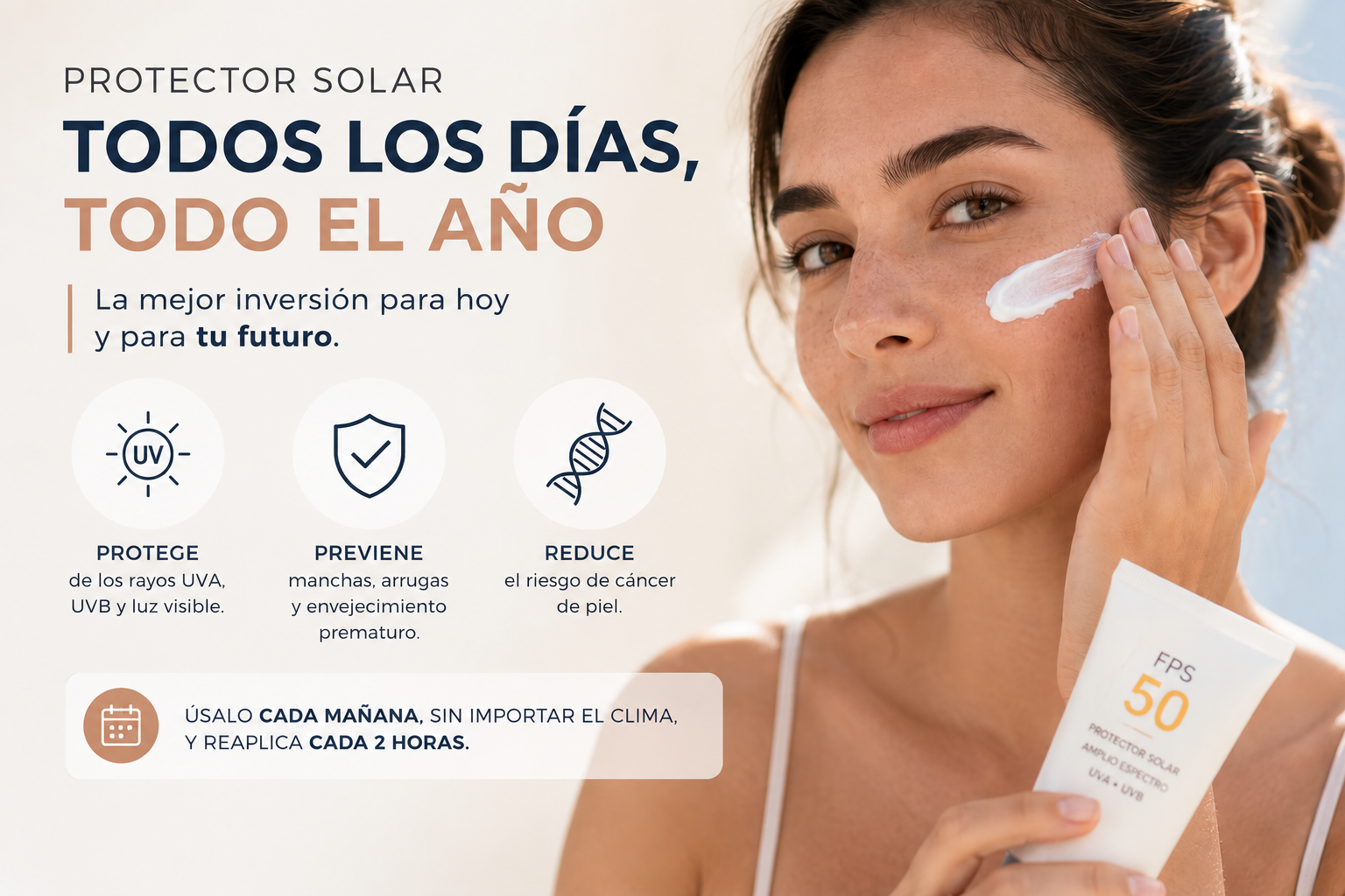 ¿Por qué debes usar protector solar todos los días?