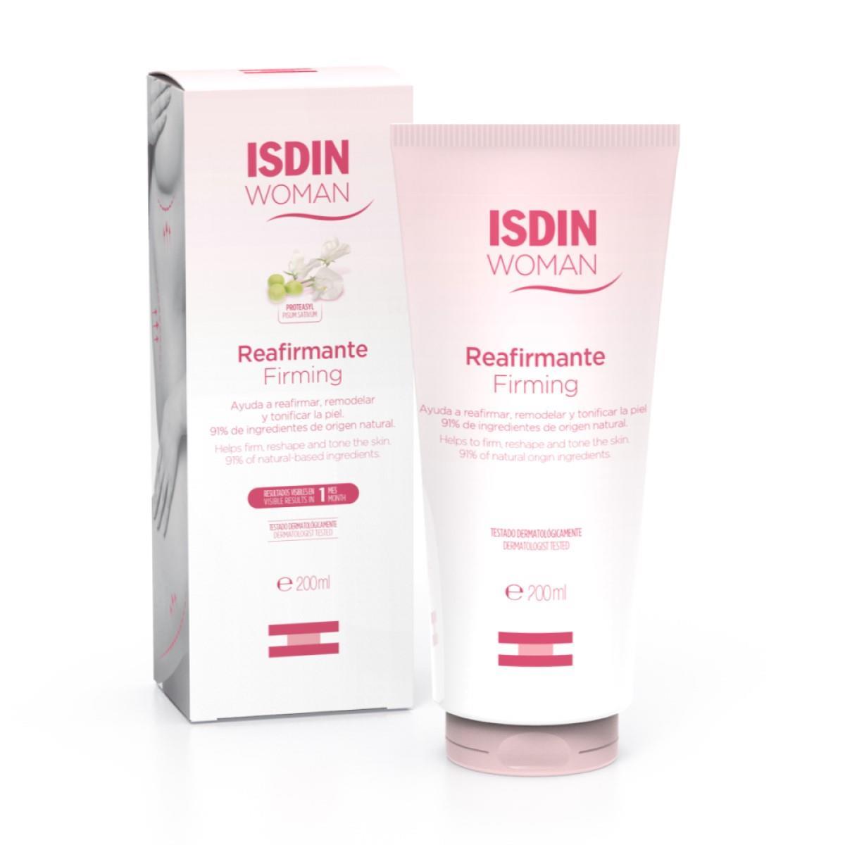 WOMAN ISDIN Crema Reafirmante 200 ml | Crema Corporal Reafirmante para Mejorar la Firmeza y Elasticidad de la Piel