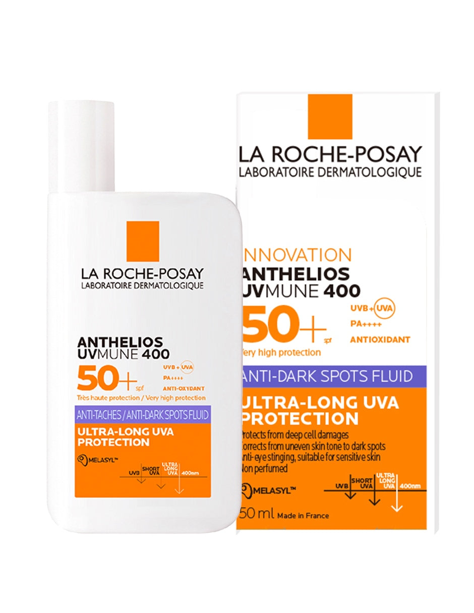La Roche-Posay Anthelios UVMune 400 Anti-Pigment SPF 50+ 50 ml | Protector Solar Facial Antimanchas