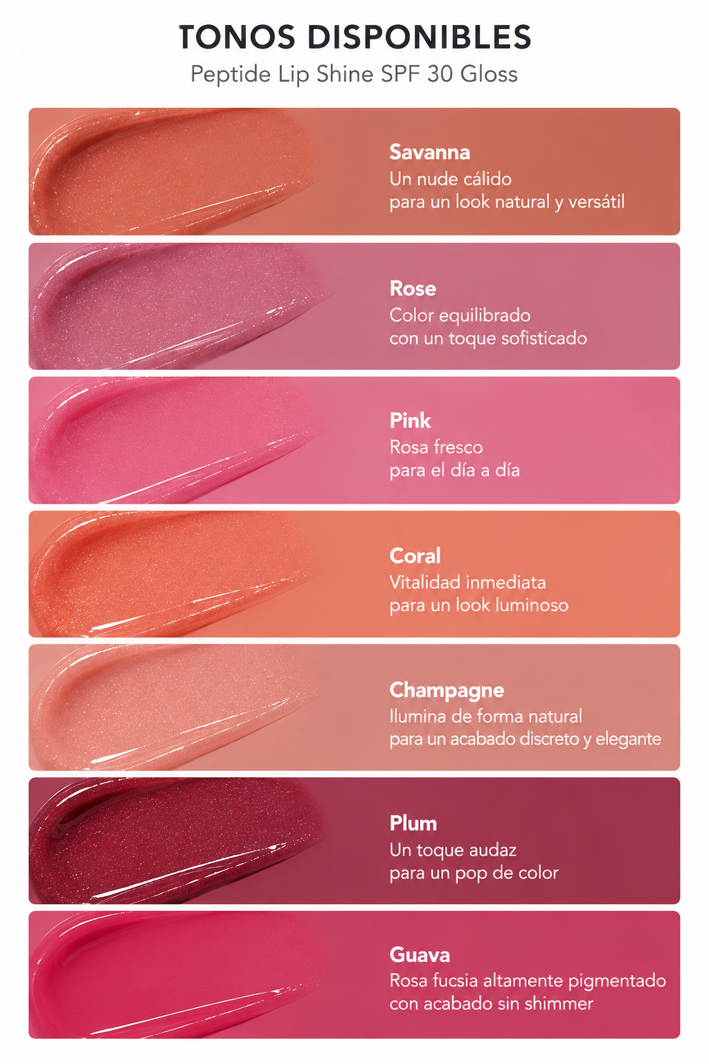Peptide Lip Shine SPF 30 | Bálsamo Labial con Péptidos y Protección Solar